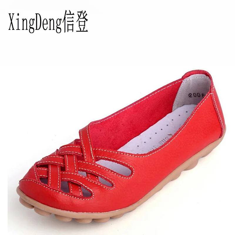 Женские Удобные Мокасины XingDeng на плоской подошве женская модная мягкая