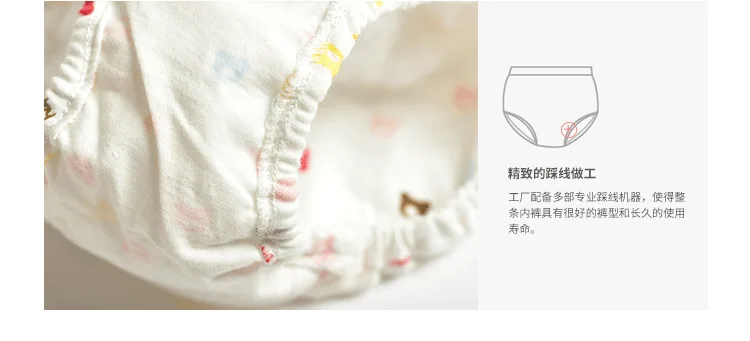 0-7Y Baby Girls Panties Toddler Boys Underwears Infant Cotton Training Reusable Nappy Washable Diapers Cover Cartoon Bread Pants