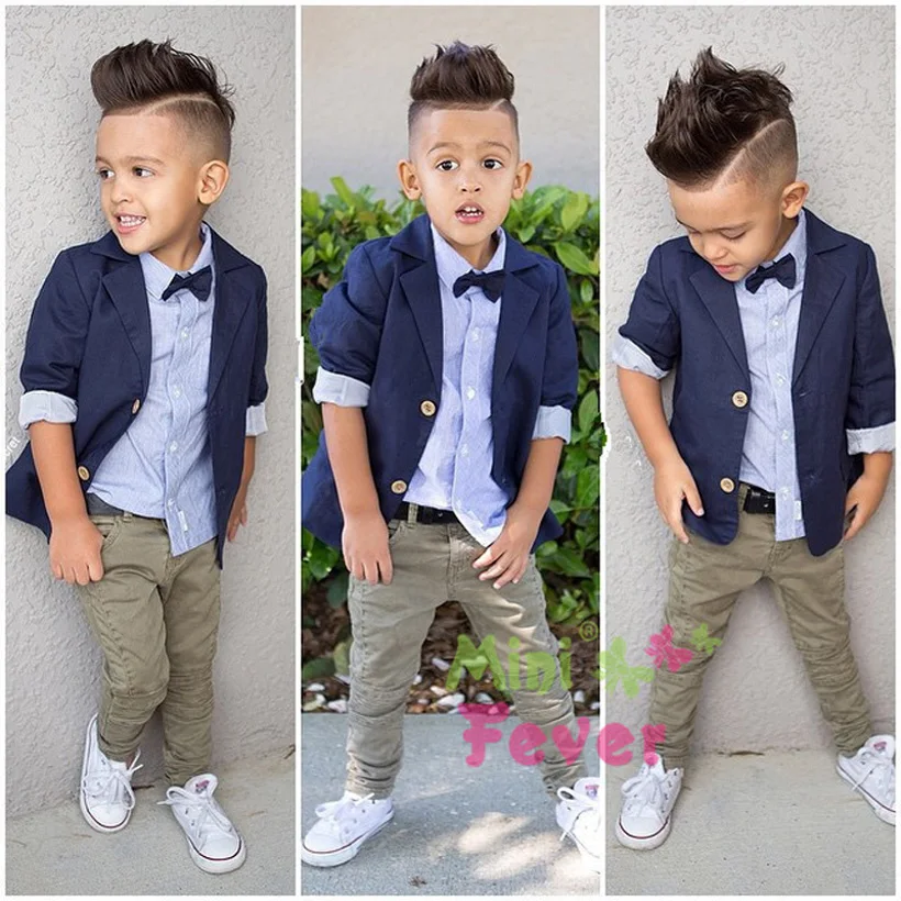 Children Boy Clothing Sets Handsome Child Boys Clothes 3 Pcs Spring ...