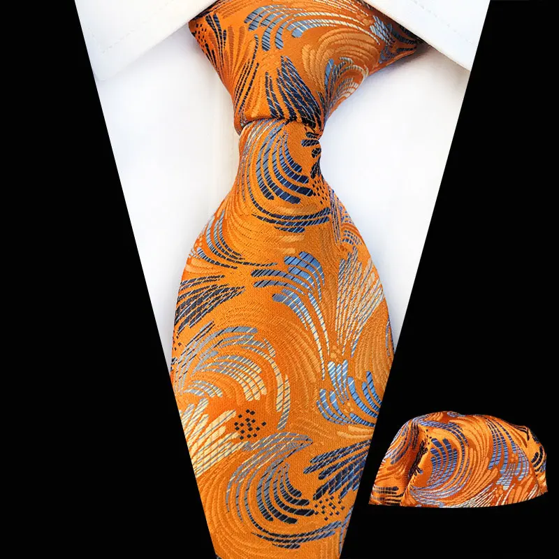 Новинка, различные мужские галстуки, классические, Полиэстеровые, шелковые, деловые, свадебные, цветочные, в полоску, платок-галстук, наборы, карманные, квадратные Галстуки - Цвет: T-256