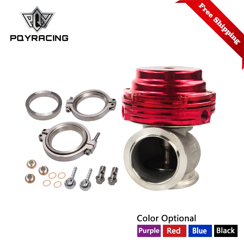 

Free Shipping MVS 38mm Wastegate Aluminum Top Steel V-band Gold External Waste Gate For Supercharge Turbo Manifold 17PSI 20PSI