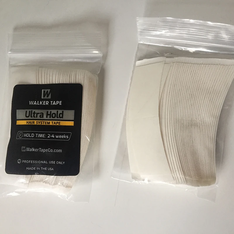 36pcs/lot 7.6cm*2.2cm Ultra Hold Hair Adhesives Tape Super Strips Double Side Adhesives For Tape Extension/Toupee/ Lace Wig