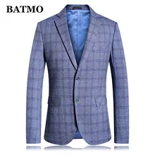 Batmo Новое поступление весенний высококачественный клетчатый Повседневный Тонкий Блейзер мужские куртки Большие размеры M-4XL 6826