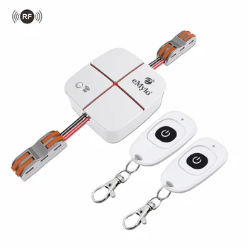 

eMylo 433Mhz Wireless RF Relay AC 90V-250V 1 Channel Remote Control Switch 2pcs Transmitter with Receiver