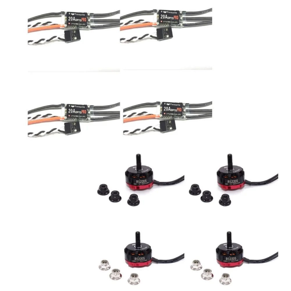 

Cheapest 4PCS OEM RS2205 2300KV CW/CCW Brushless Motor + 4PCS FVT LittleBee 20A OPTO PRO ESC for FPV Racing Quad QAV-XS Martian