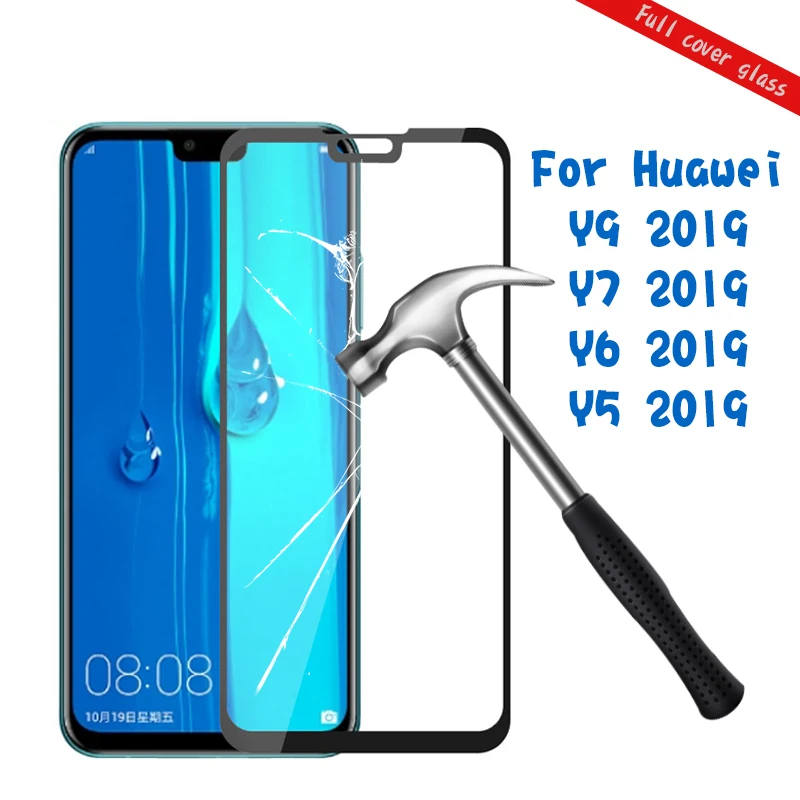 Защитное стекло 9H для Huawei Y9 Y7 Y6 Y5 2019 Защита экрана hawai hawy y 9 7 6 5 закаленное пленка |