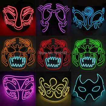 

Novelty Luminous EVA Mask Flashing Scary Halloween Horror Mask Masquerade Party Mask Holiday DIY Decoration Glow in Dark