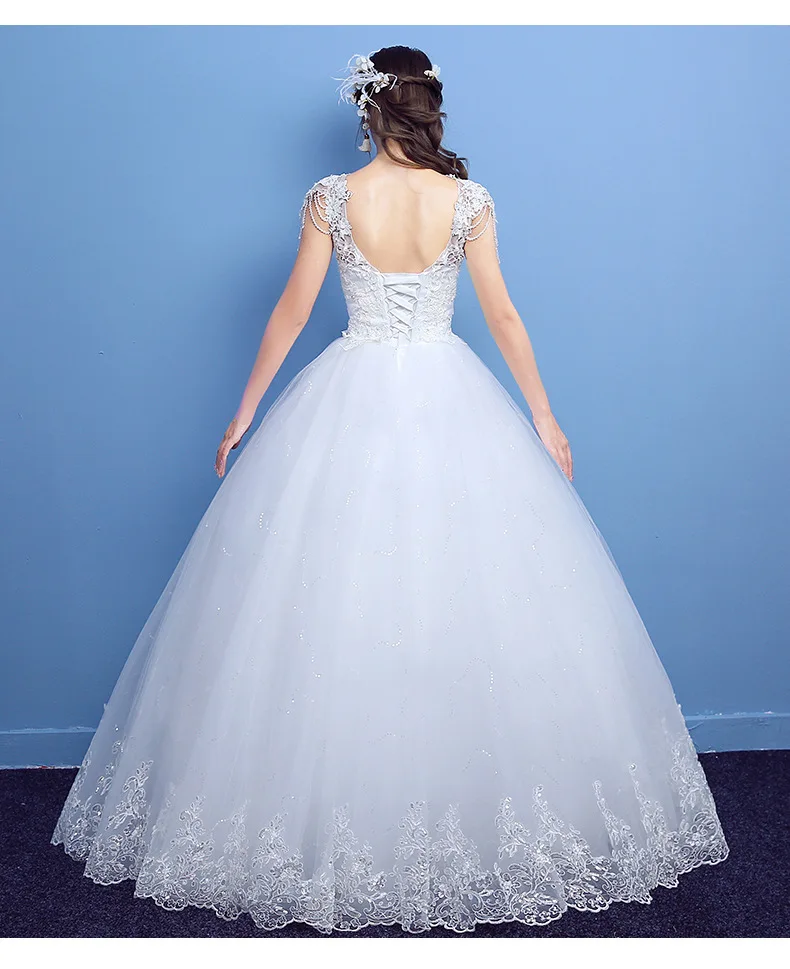 Роскошное бальное платье с кружевами Vestido De Novia Princesa винтажное свадебное