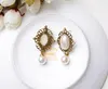 2022 New Fashion Elegant Dangling Simulated Pearl Earrings gold Color for Women Enviromental Anti Allergies Free Shipping ► Photo 3/5