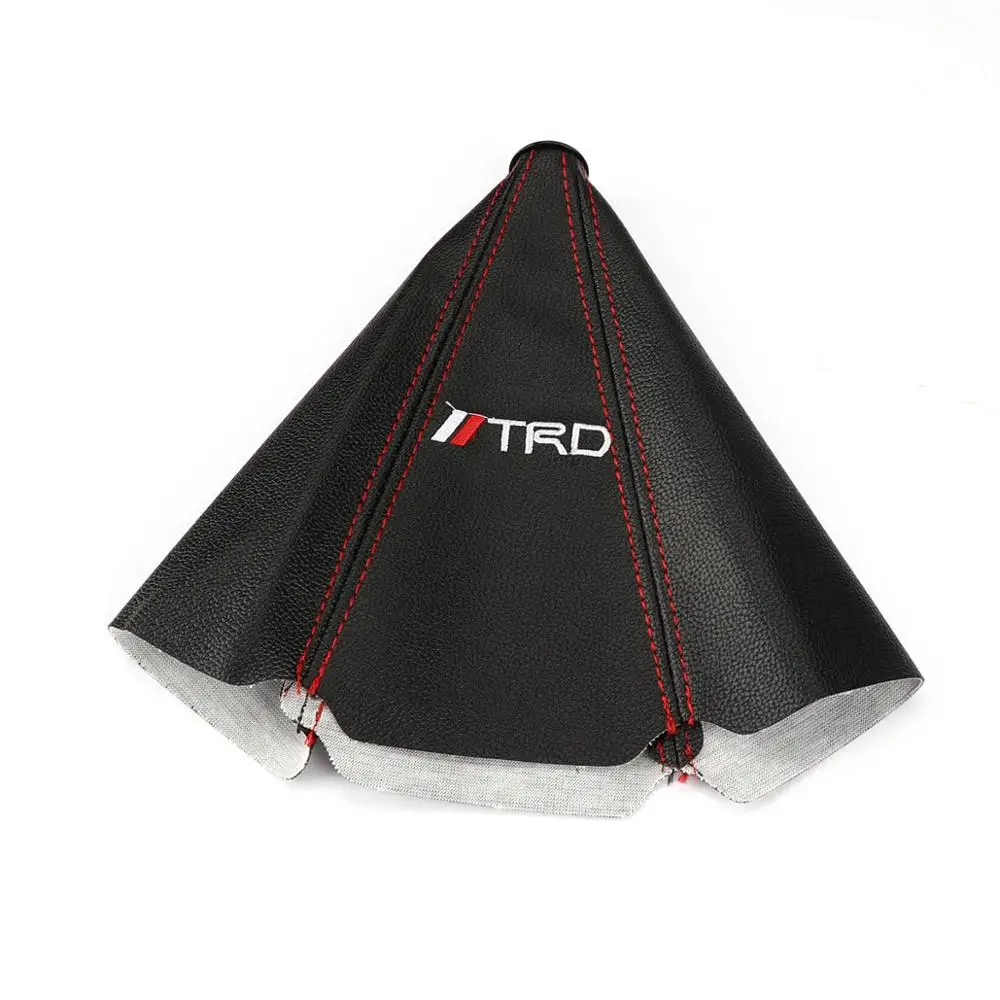 TAIHONGYU Free Shipping Universal Boot Stitch TRD Gear Shift Knob Gaiter Glove Cover for Toyota JDM MT/AT - Название цвета: Red Stitch