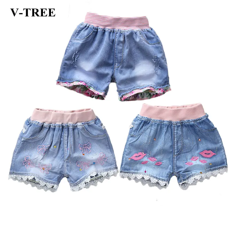 V-TREE Girls Summer Shorts Denim Shorts For Girls Fashion Girls Jean Shorts Children Sequin Shorts V-TREE Girls Summer Shorts Denim Shorts For Girls Fashion Girls Jean Shorts Children Sequin Shorts