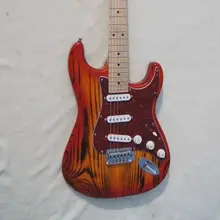 free shipping style ASH wood electric guitar three single pickups red preal pickguard free shipping style ASH wood electric guitar three single pickups red preal pickguard