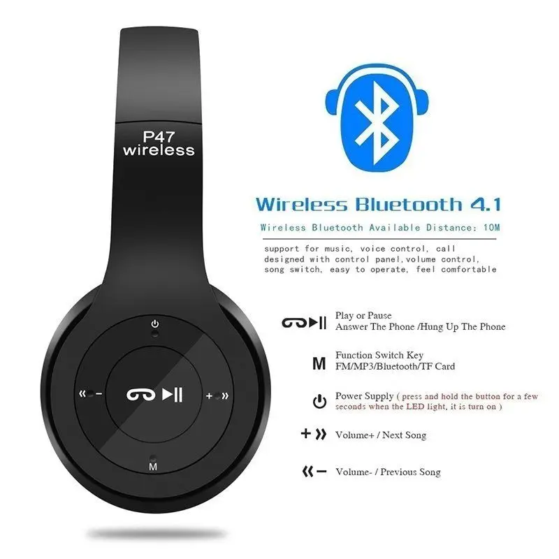 P47 Беспроводной наушники Bluetooth 4 2 Шум шумоподавления спортивные стерео гарнитура