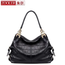 2016 new!ZOOLER bags handbags women famous brands superior cowhide soft leather women shoulder messenger bag fashion black #3611