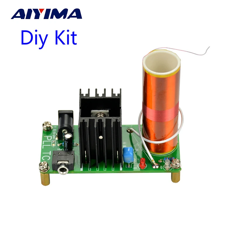 Kits 15W Tesla Mini Coil Plasma Speaker DC 15-24V Wireless Transmitter Generator 