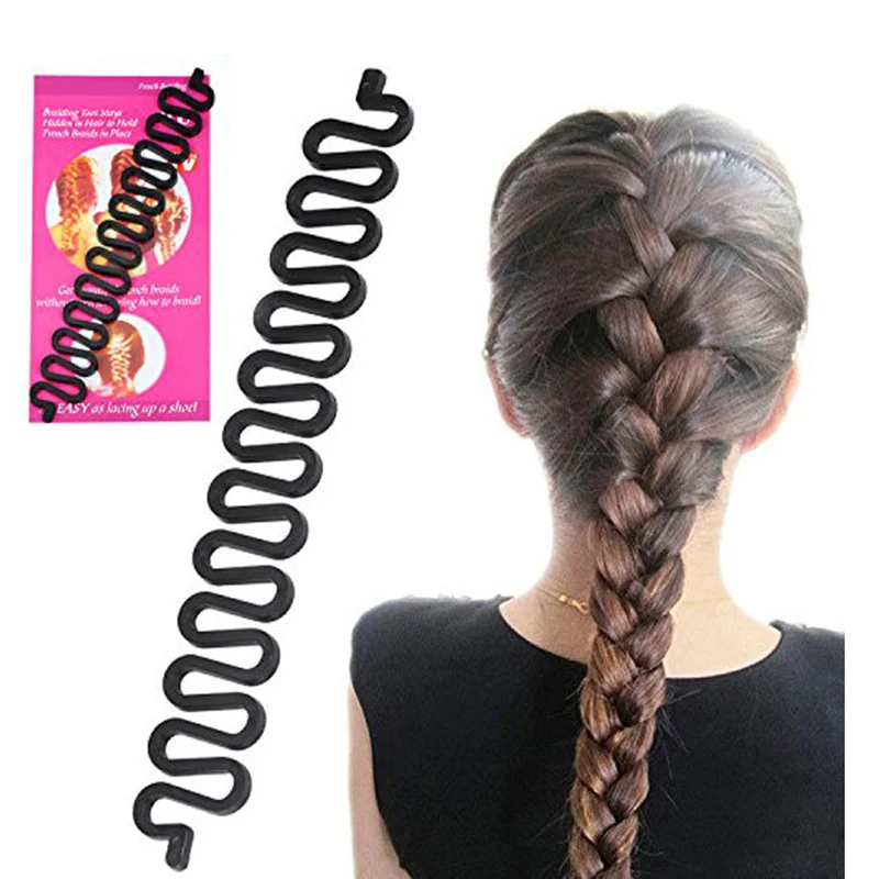 Fashion Lady French Hair Braiding Tool Women Weave Braider Roller Hair Plait Twist Styling Tool Diy Holder Clip Hair Accessorie