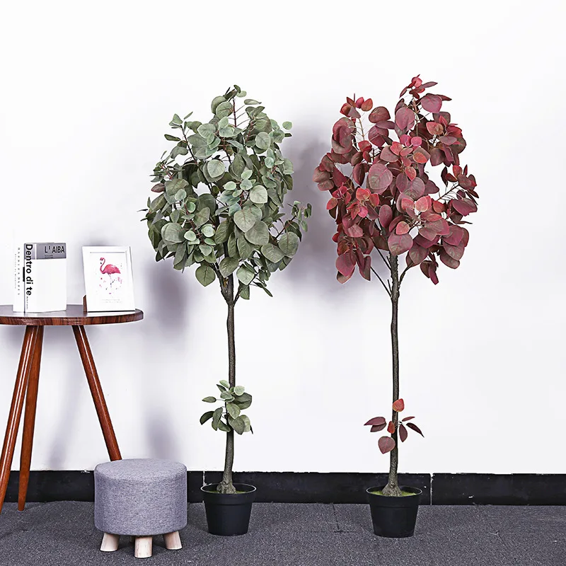 Goods  artificial tree plant greenery 140cm apple tree potted indoor living room decorative tree fake plan 