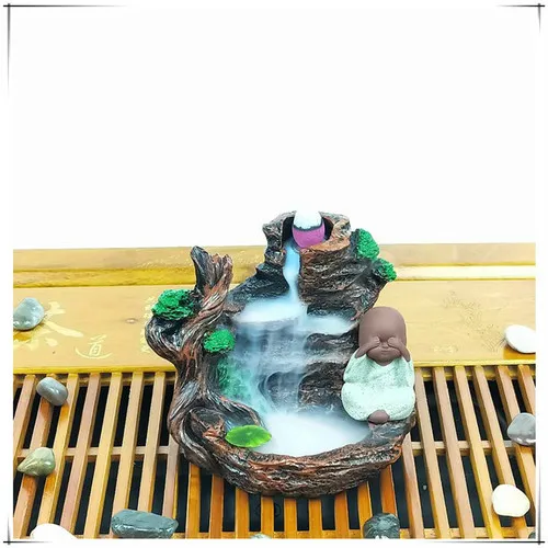 Смола украшения творческий домашний Декор маленький монах кадило в виде маленького Будды обратного потока благовония горелки использовать в домашних условиях Teaho использовать - Цвет: T