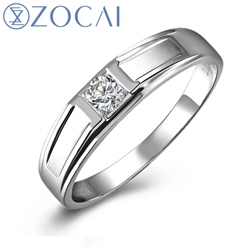 ZOCAI ценит привязку натуральное 0 15 CT сертифицированное H / SI бриллиантовое