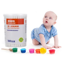 Детские ватные палочки с двойной головкой, косметические ватные палочки, наконечник для медицинских деревянных палочек, чистка ушей в носу, инструменты для ухода