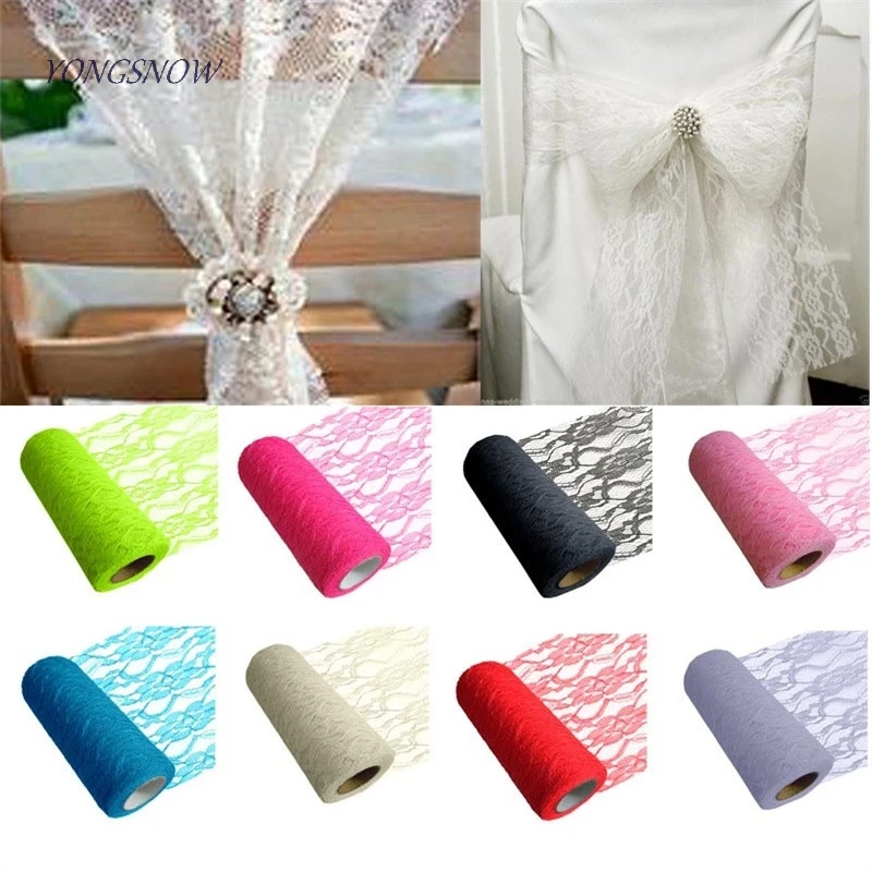 

15cm*10 yards Lace Tulle Roll Spool Fabric Ribbon Spool Tutu Skirt Fabric DIY Craft Party Wedding Table Decor Supplies