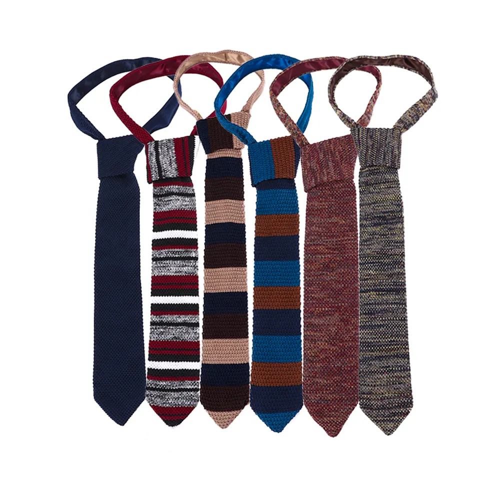 

Fashion Knit Tie Male Narrow Neckties Slim Tie Skinny Cravats Striped Woven Classical Design Neckties For Men Fashion