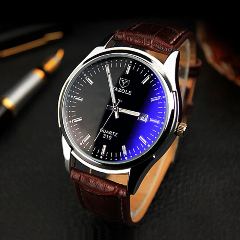 Relogio Masculino 2020 фирменные часы Yazole, деловые мужские часы с ремешком, модные кварцевые часы с календарем, уникальные кожаные часы для отдыха|watch unique|watch calendarwatch brand | АлиЭкспресс