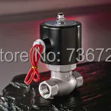 Нержавеющая сталь solenoicl клапан 3/4 «Электромагнитный Клапан Вода Газ Нормально Закрытым с Пилотным управлением