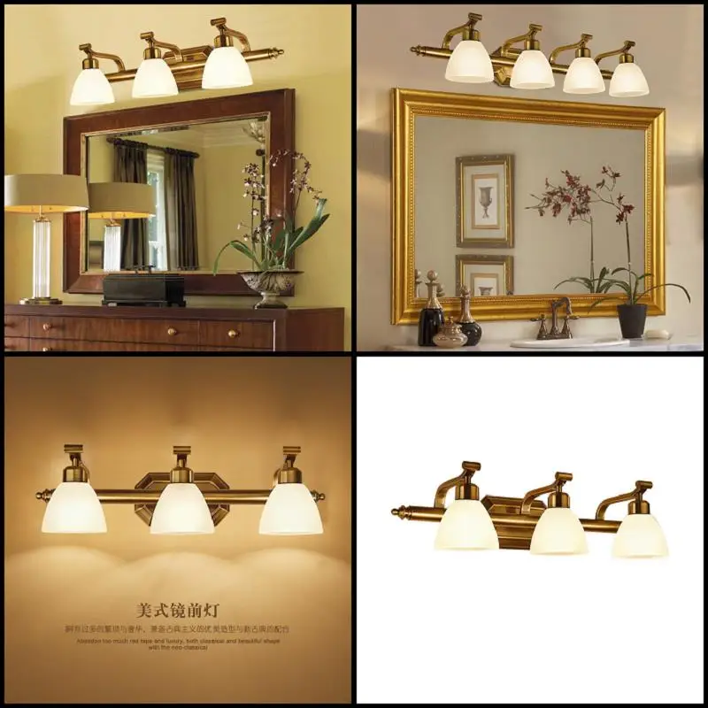 

Mirror wall lamp European retro bathroom toilet waterproof fog Mediterranean simple mirror cabinet wall lights wl4191710
