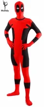 Mens Halloween Cosplay Red Spandex Full Body Deadpool Costume Adult for Party Shows Superhero Cosplay Carnival Zentai Suit Kids
