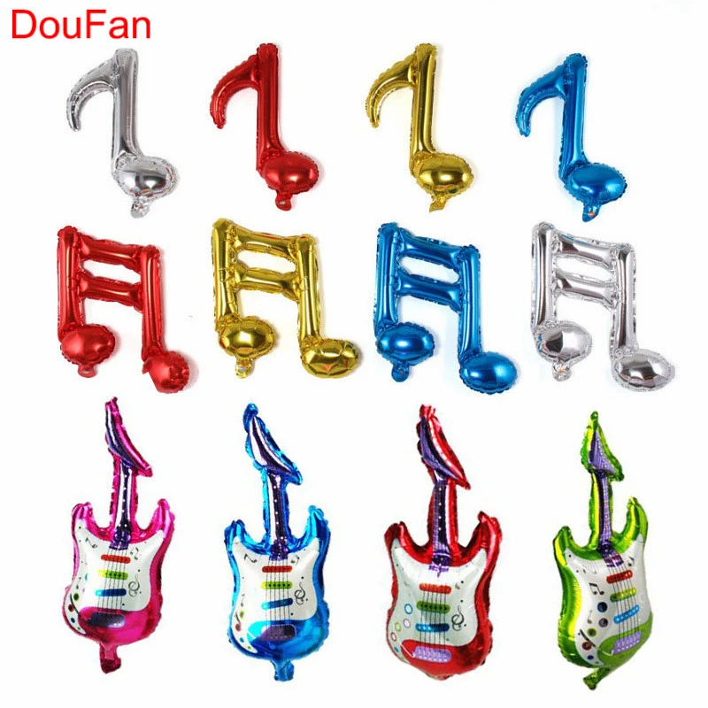 Ballon En Feuille D Aluminium 5 Pieces Pour Instruments De Guitare Notes De Musique Decoration De Fete D Anniversaire Pour Enfants En Or Decoration De Maison Aliexpress