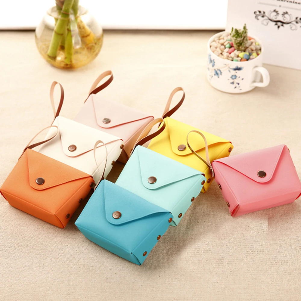 Factory Wholesale Colorful Coin Purse PU Leather Change Purse Wallet