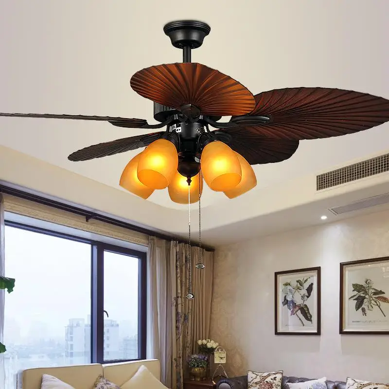 Unique Used Leaf Design Ceiling Fan Light With Southeast