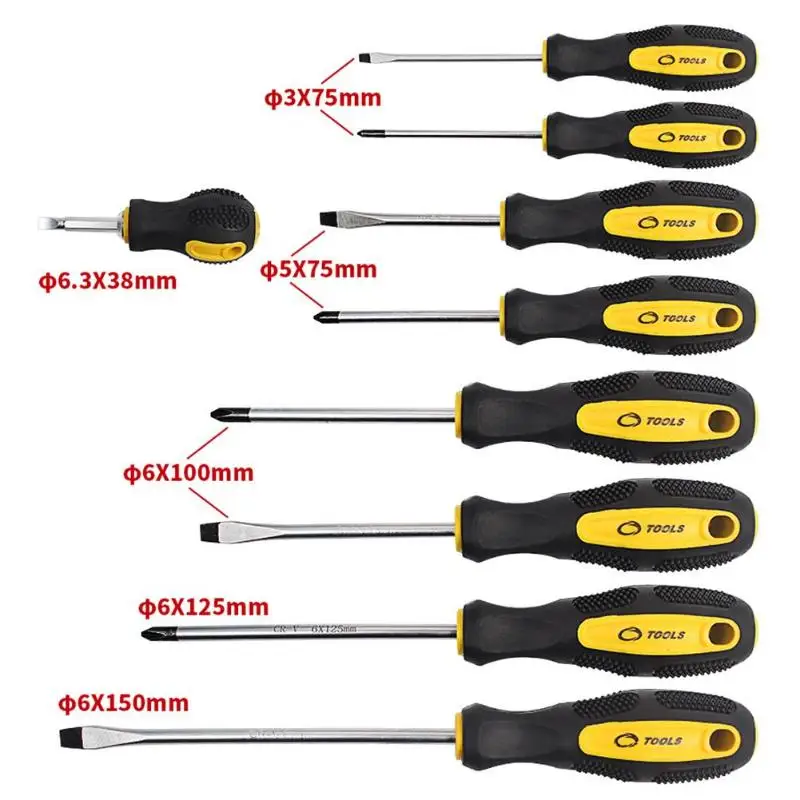 9 шт. набор магнитных отверток Метрическая Torx крестообразная Phillips биты бытовой аппаратуры ремонтный инструмент ручной инструмент наборы