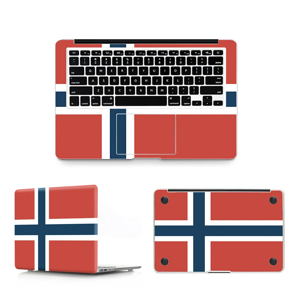 HRH 3 в 1 флаг полное тело виниловая кожа Обложка Наклейка для Macbook защитный чехол Нижняя крышка для Macbook Air Pro 11 12 13 15 дюймов кожа - Цвет: Norway  Flag