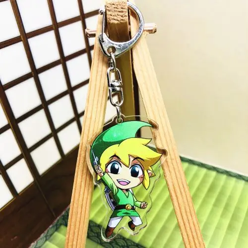 

Wellcomics Game The Legend of Zelda Link Cartoon Symbol PVC Pendant Keychain Keyring Ornament Cosplay Collection Cool Gift New