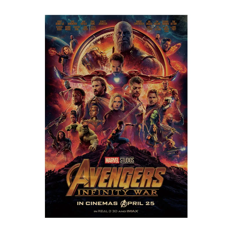 

Avengers 3 : Infinity War/Marvel hero Comics/kraft paper/bar poster/Wall stickers /Retro Poster/decorative painting 51x35.5cm