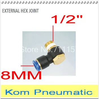 

Fedex Free Shipping PH 8-04 Pneumatic Hex Head Air Fitting 8mm Tube Push In To 1/2" 1/2 inch Quick Connector Pipe Hose Joint