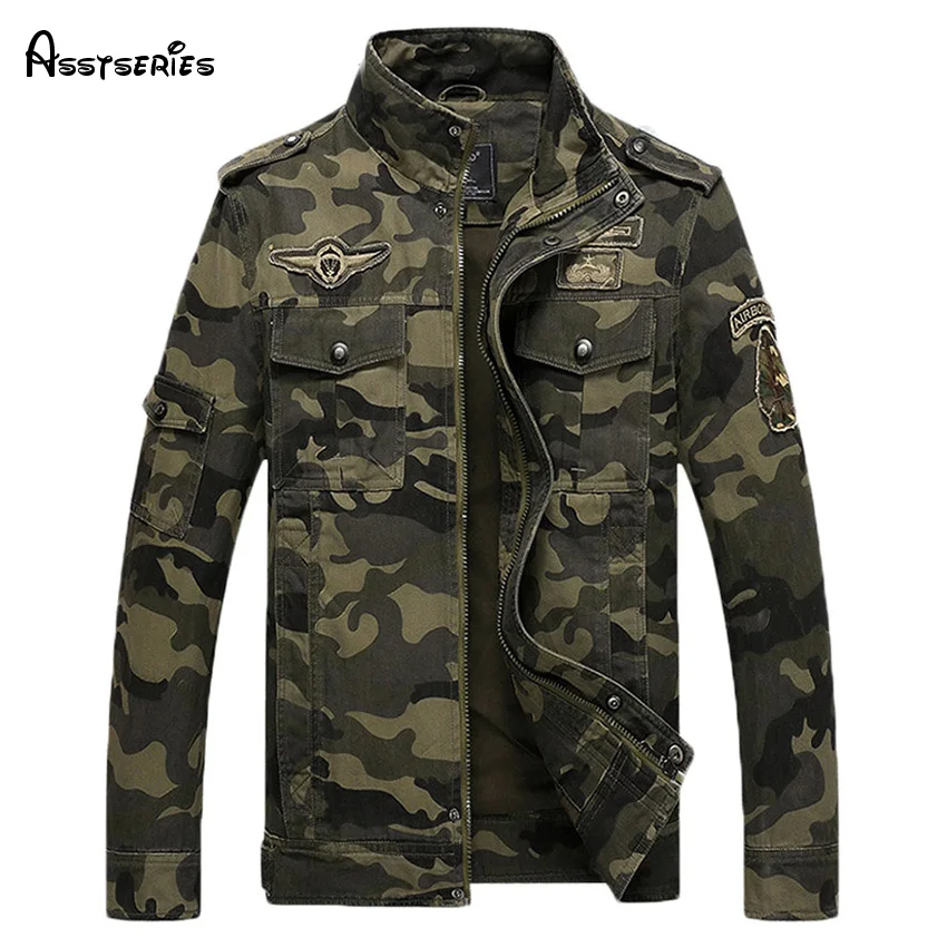 2018 Free Shipping Embroidery Medal Collar Slim Coat Military Jacket