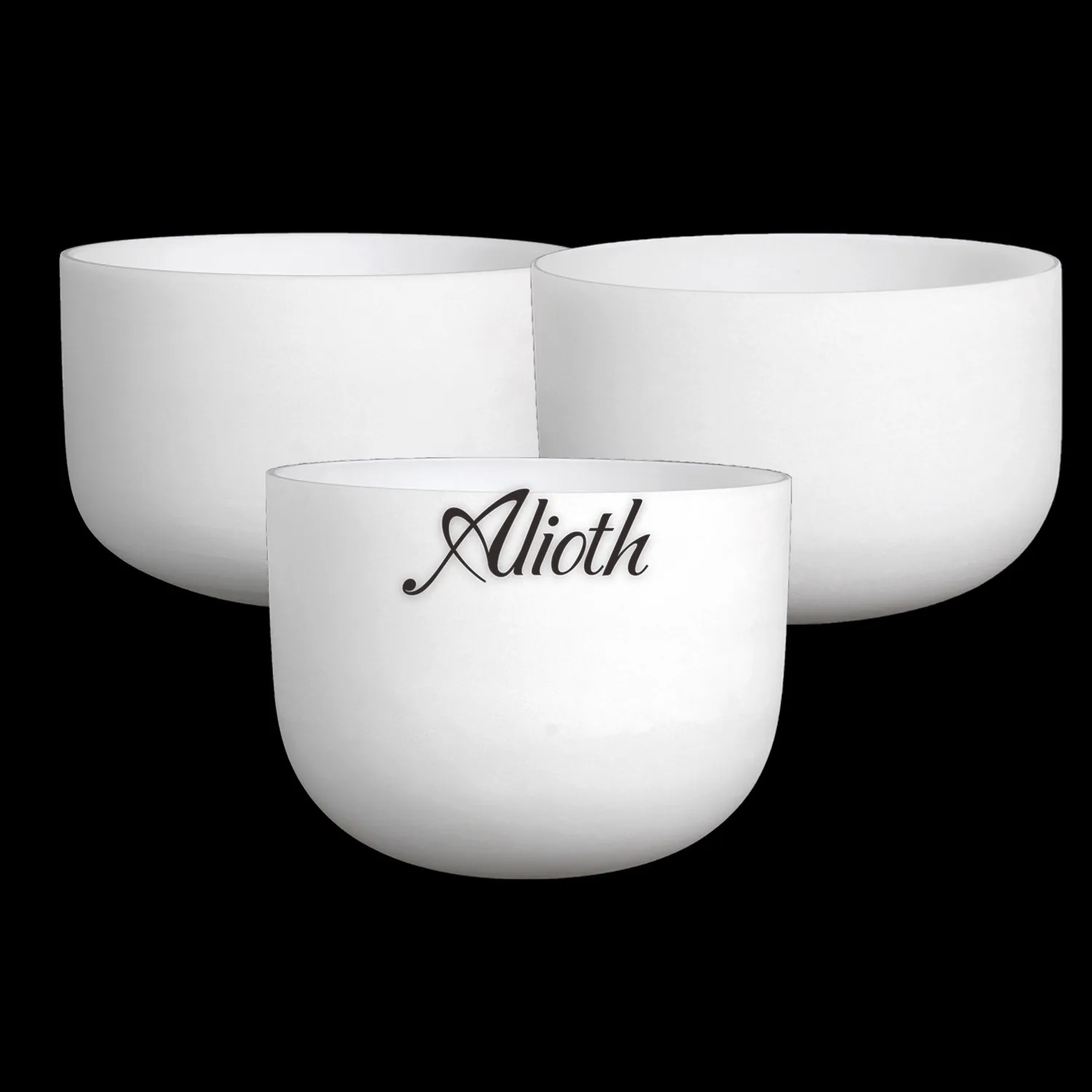 

8/10/12 Inch 3 PCs White Crystal Singing Bowl Set for Chakra Balancing/Yoga/Meditation/Sound Therapy