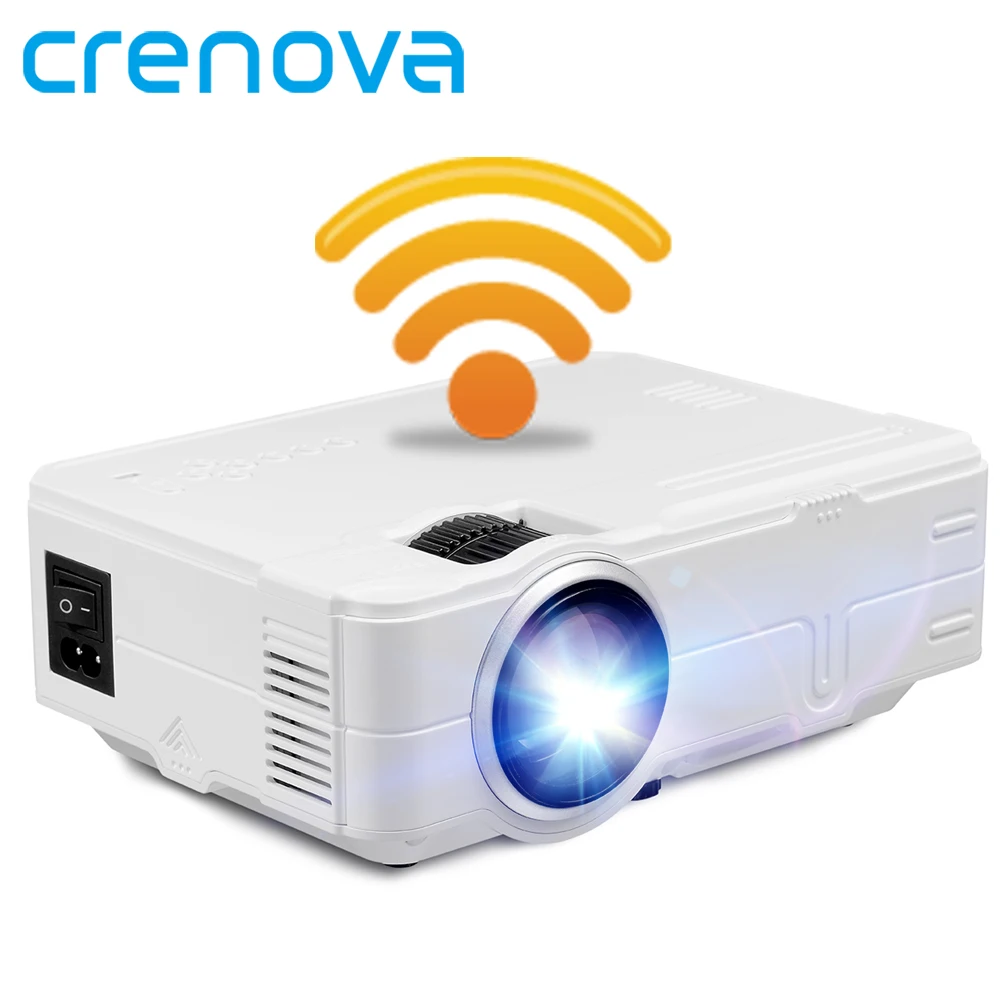 CRENOVA Video Projector Support Full HD 1080P Wireless Wired Sync Display With WIFI Home Theater Movie LED Projector Beamer