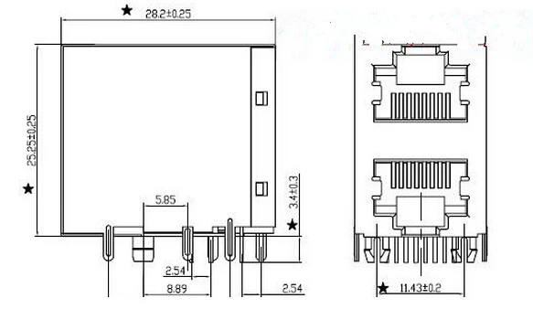 RJ45 8P8C 2