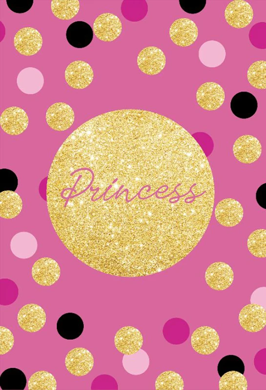 

Laeacco Princess Backdrops Golden Polka Dots Sequins Birthday Party Photographic Backgrounds For Digital Photo Studio Shoot