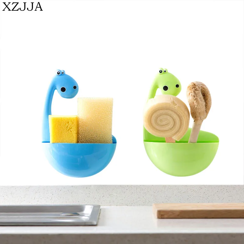 XZJJA الإبداعية عالية الجودة ديناصور المصاص فرشاة الأسنان حامل اكسسوارات الحمام تنظيم مربع أدوات المطبخ تخزين الرف