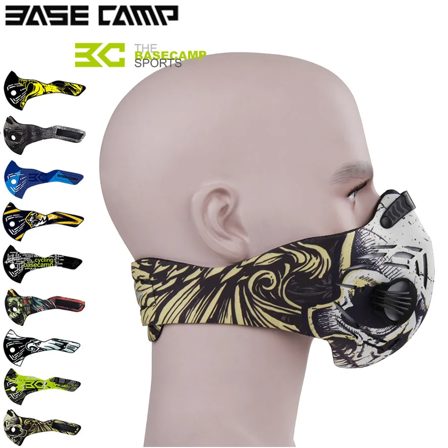 

Basecamp Cycling Mask 3.0 Men MTB Road Bicycle Bike Face Mask Activated Carbon Filter Dustproof PM2.5 Training Mask Face Shield