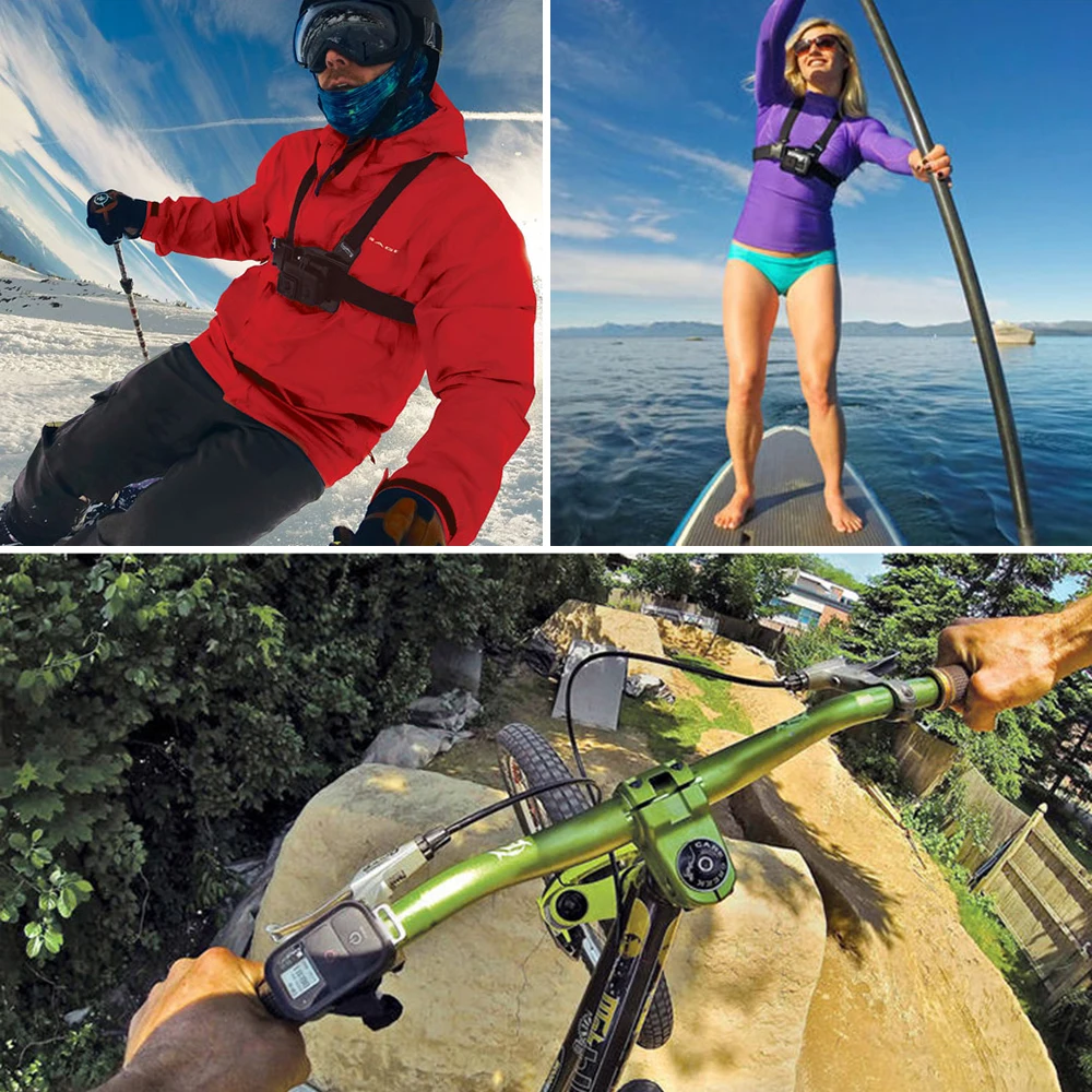 Спортивная камера для Gopro 7 6 5 4 3 + аксессуары регулируемый нагрудный пояс с