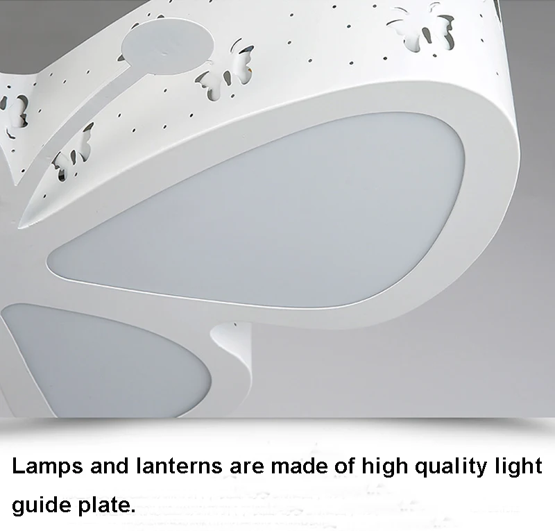 Современный короткий светодиодный потолочный светильник для детской спальни с разноцветными бабочками и полым железом, домашний декоративный акриловый потолочный светильник для столовой