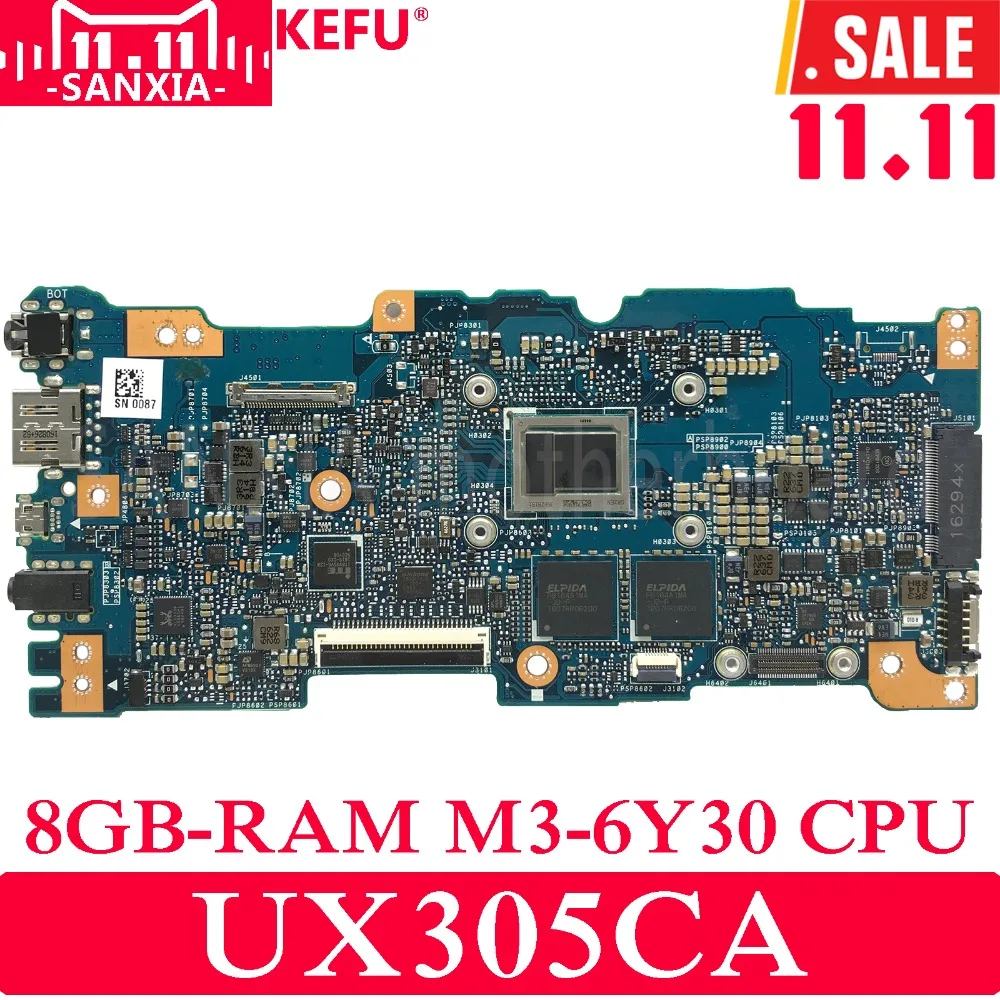 KEFU ZenBook UX305CA Laptop motherboard for ASUS UX305CA UX305C UX305 U305C Test original mainboard 8GB-RAM M3-6Y30 CPU KEFU ZenBook UX305CA Laptop motherboard for ASUS UX305CA UX305C UX305 U305C Test original mainboard 8GB-RAM M3-6Y30 CPU