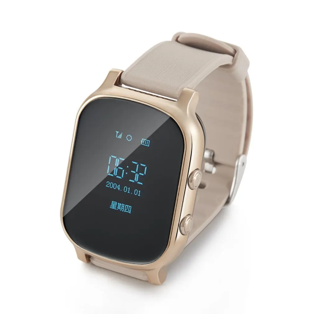 

T58 GPS Tracker SOS Smart Monitoring Positioning Phone OLED Child Smart Watch Kids Baby Safe Watch Compatible IOS & Android