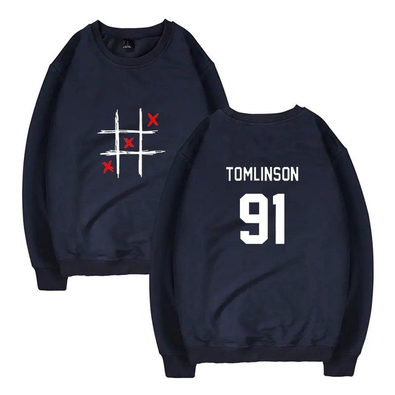 BTS England Singer Louis Tomlinson 91 Print Capless Sweatshirts Women Fans Sweatshirt Hip Hop Popular Idol Clothes